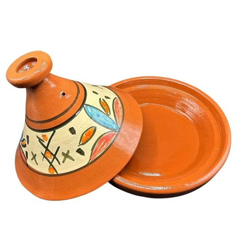 Tajine XL 35 cm in Terracotta Dipinta a Mano – Pentola Tradizionale Marocchina - Foto 4 di 8