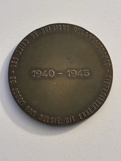 JUIFS BELGIQUE RECONNAISSANTS 1940 45 MÉDAILLE PAR I LANCHELEVICI JUDAÏCA SHOAH