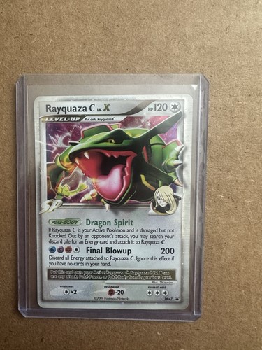 2009 Pokemon Diamond & Pearl Black Star Promo Rayquaza C LV.X-Holo Card DP47