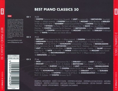 VARIOUS ARTISTS 50 BEST PIANO CLASSICS NEW CD 5099945754029| eBay