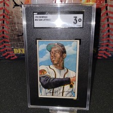 1952 Bowman #84 Sam Jethroe Boston Braves SGC 3 Graded Baseball Card