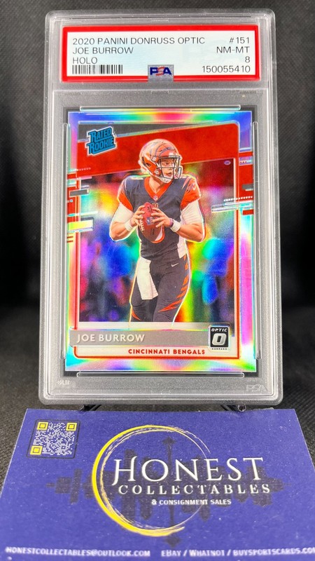 Joe Burrow (RC) Grade PSA 8 - 2020 Panini Optic Holo Prizm Rookie #151