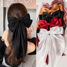 Premium Black Satin 1 Count Pack of 5 , Black, white, burgundy, orange, pink