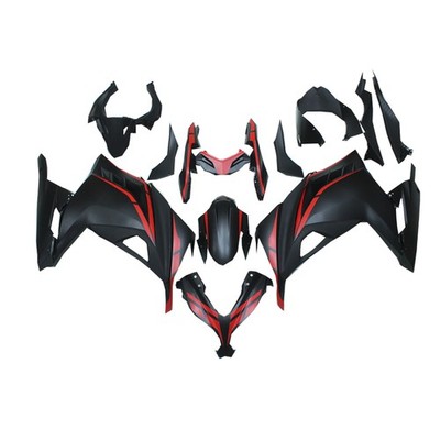 MS Black Red Injection Fairing Fit for Kawasaki Ninja 2013-2017 EX300 a016