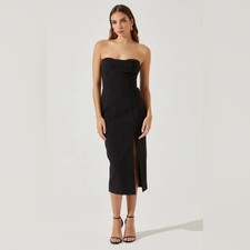 ASTR The Label Melani Embellished Strapless Midi Dress Size S