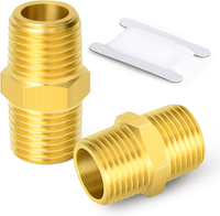"2 StüCk 3/4\" X 3/4\" Messing BSP AußEnsechskant Nippelverschraubung, Gerader Stec"