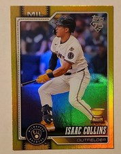 2026 Topps Series 1 Isaac Collins Yellow Parallel #202 Brewers Baseball