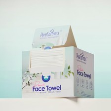Luxuriously Soft Disposable Face Towel, 100 Cotton, Extra Large 12" x 10" Ul...
