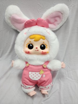 SAMUEL 400% MACAROON WHITE BUNNY- BOBA EYES, COMES WITH BOX, CARD, FOIL