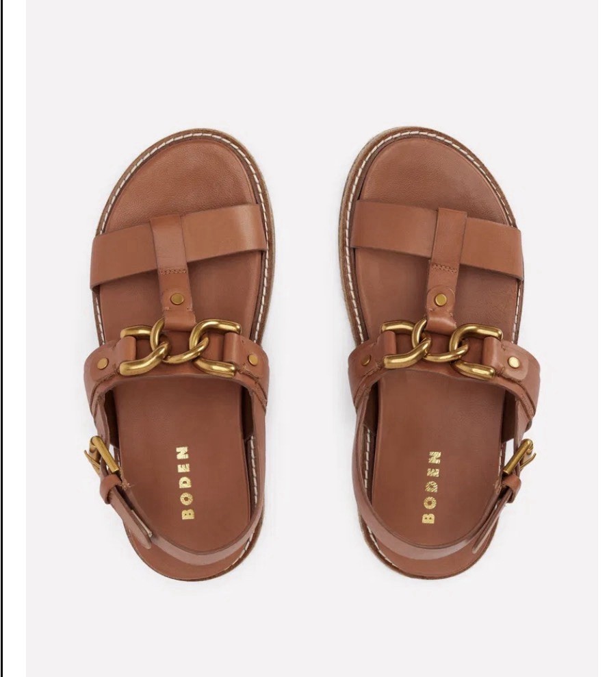 Boden Hardware Detail Double Buckle Sandals Women’s US 7 EU38 NEW No Box