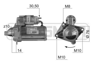 ERA 220453A Starter, Anlasser für NISSAN X-TRAIL (T31)