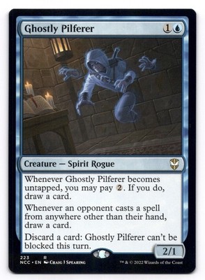 Ghostly Pilferer NM Commander Streets of New Capenna 223 MTG Rare Regular