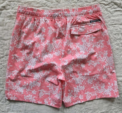SOUTHERN TIDE Boys Island Blooms Swim Trunks Shorts Geranium Pink Size XL 16 NWT - Picture 2 of 5