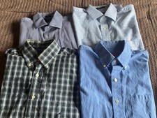 Lot Of 4 Men’s Dress Shirts Size Medium Izod Nautica Chaps Jones New York Long
