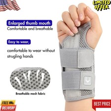 Wrist Brace Support Splint Carpal Tunnel Arthritis Sprain Left Right Hand Sport