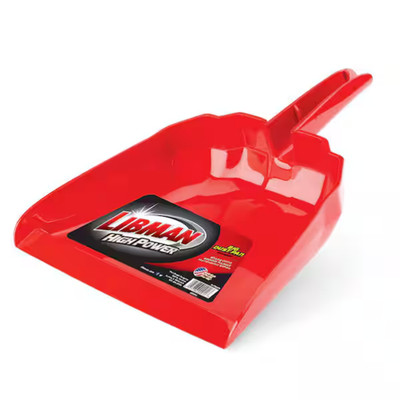 Libman Heavy-Duty Big Dust Pan   13 in. Wide, Red