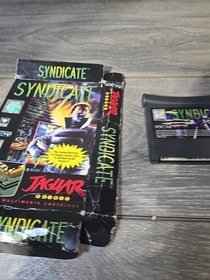 Syndicate (Atari Jaguar, 1995) Game And Damaged Box Only [Tested & Working]