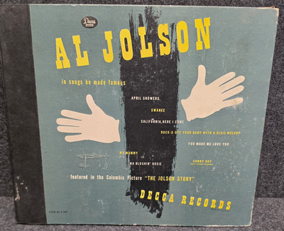 Al Jolson Decca ''Songs He Made Famous'' 78 RPM Shellac Album Set 1946 A-469