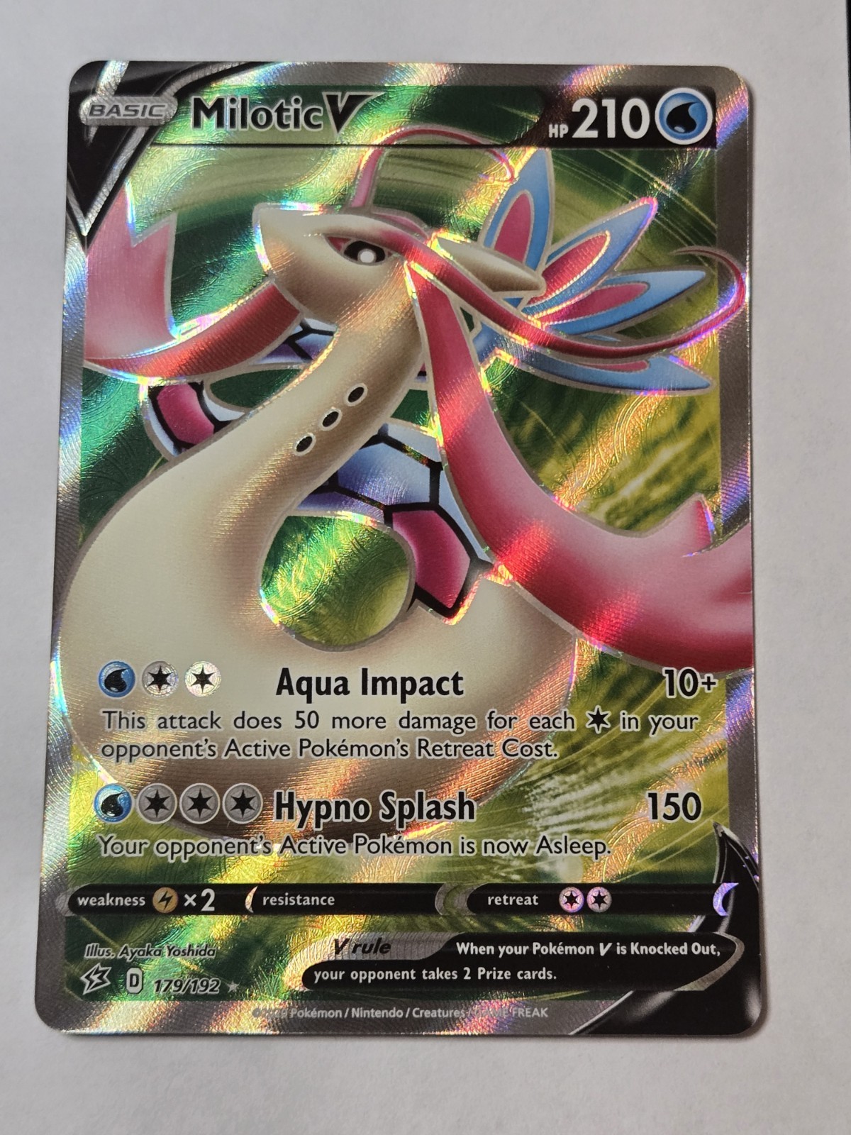 Milotic V (Full Art) 179/192 Swsh02: Rebel Clash Holo
