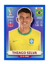 2022 Panini FIFA World Cup: Qatar 2022 Stickers Blue Thiago Silva #BRA9