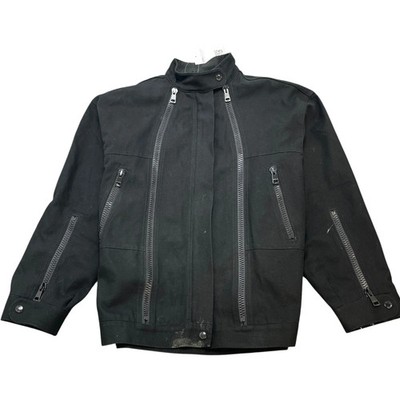 Gucci Herren Logo Patch Biker Jacke Schwarz Gr. XS