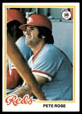1978 Topps Baseball #20 Pete Rose EX/EX-MT Cincinnati Reds Rest in Peace Pete!