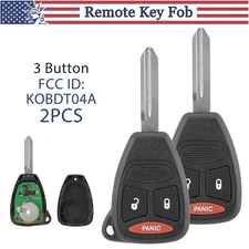 2 Replacement For 2004 - 2010 Dodge Durango Remote Car Key Fob 3 Button KOBDT04A