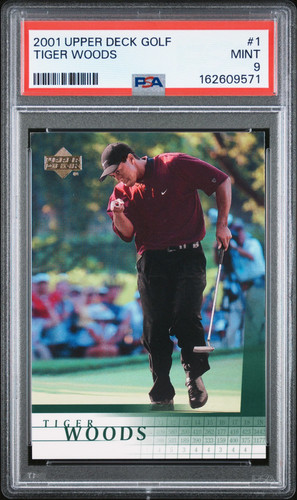 2001 Upper Deck Golf Tiger Woods PSA 9 POP 17409