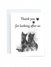 Dankesch&ouml;n f&uuml;r die Pflege der Katzen Karte, Danke, dass du dich um uns gek&uuml;mmert hast, Katzen
