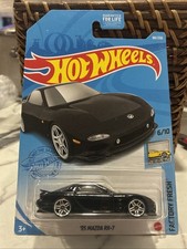 Hot Wheels 1:64 Mazda RX-7 1995 Black Diecast Car Factory Fresh Unopened