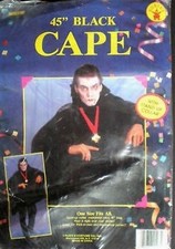 Rubies 45" Black Cape Adult Unisex Dracula Vampire Costume One Size Collar 1533