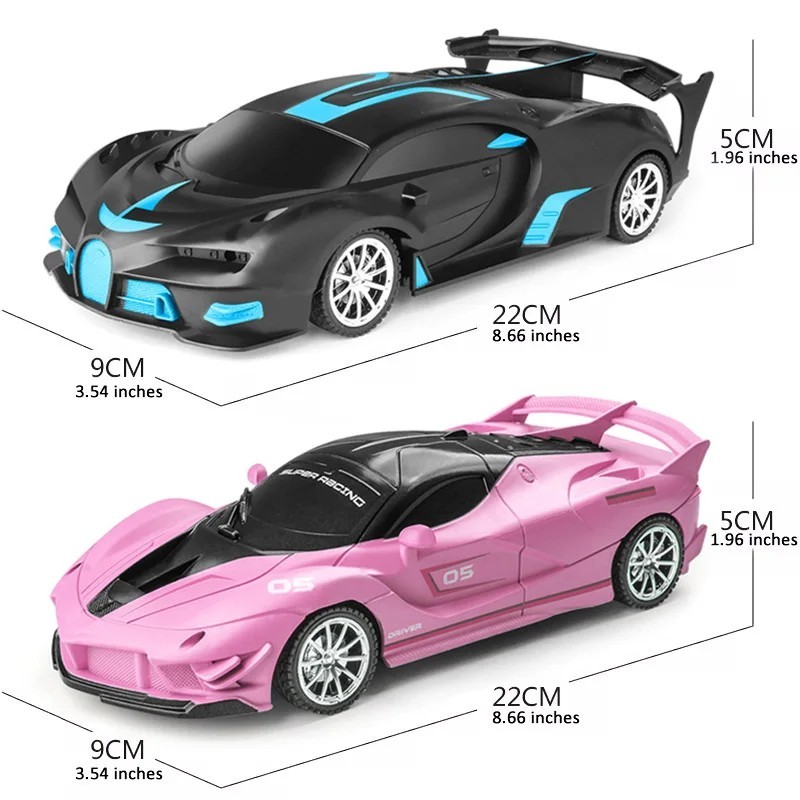 1/18 RC Car LED Light 2.4G Radio Remote Control Sports Cars For Children Racing
