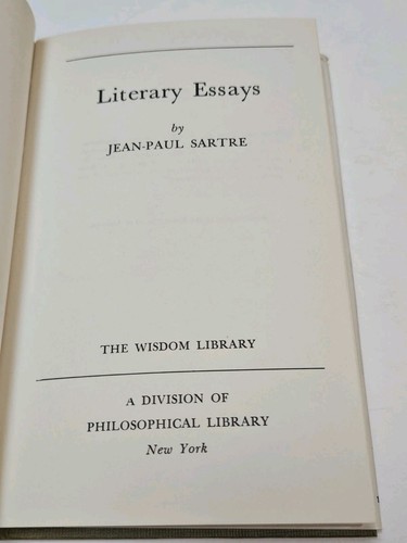 Literary Essays - by Jean-Paul Sartre - Vintage Hardcover Book - Picture 9 of 13