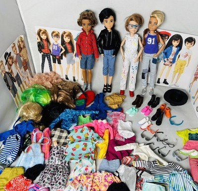 Huge lot of Mattel Creatable World Deluxe Character dolls 75+ outfits wigs shoes