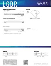 1.01 Cts RADIANT Cut E Color VVS2 Clarity GIA Certified Lab Grown CVD Diamond 380.10 per carat