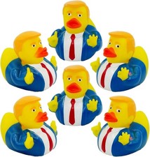 6 PCS Donald Trump Rubber Duck Set, Small Funny MEGA Trump Ducks 2.3 Inch