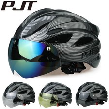 PJT Lightweight Cycling Helmet Magnetic Goggles Lens Adult Bike Helmet 56-61cm