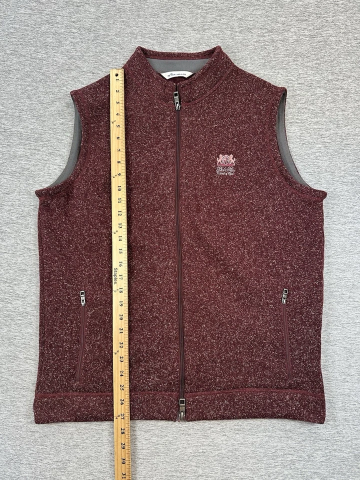 Peter Millar Suéter Chaleco Para Hombres Grande Canela Corona Vellón Cremallera Completa Del Mar Golf Foto 4 de 4