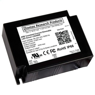Hubbell LED 40W-024-C1670-D Constant Current Driver, dimmable
