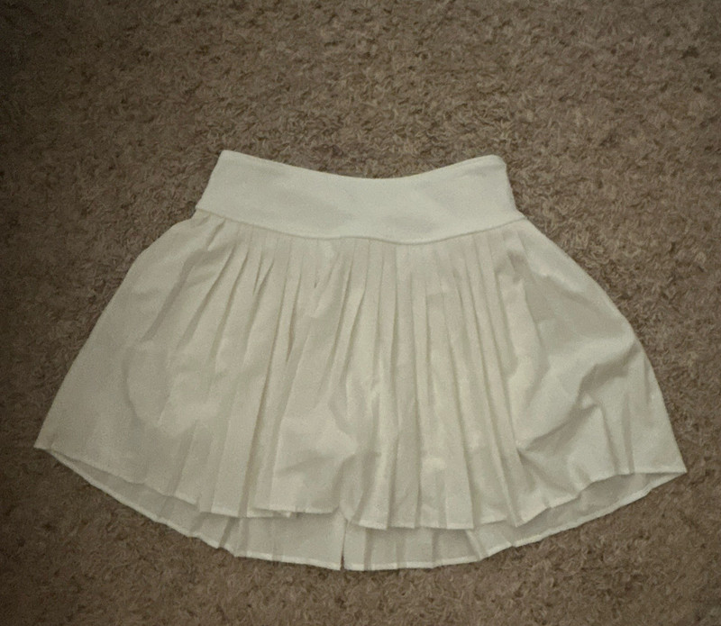 Abercrombie Kids White Pleated Skort Girls 11/12 Elastic Waist Tennis