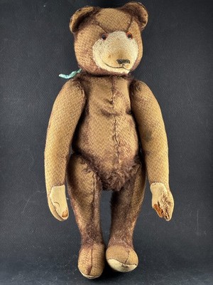 extremely rare original 1930s STEIFF DICKY BEAR BROWN WOOL PLUSH vintage antique