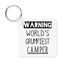 Warning World's Grumpiest Camper SchlüSselanhäNger Best Camping Vater Scherz