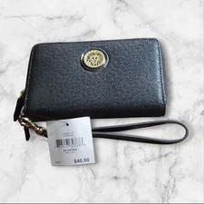 Ann Klein Black Wristlet Wallet NWT $40