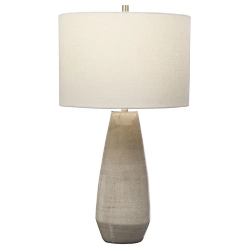 Uttermost 28394-VOLTERRA Volterra 28" Tall Vase Table Lamp - Crackled Taupe - Picture 1 of 5