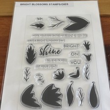 New Altenew Bright Blossom Stamp  Die Set Shine Sun Flowers