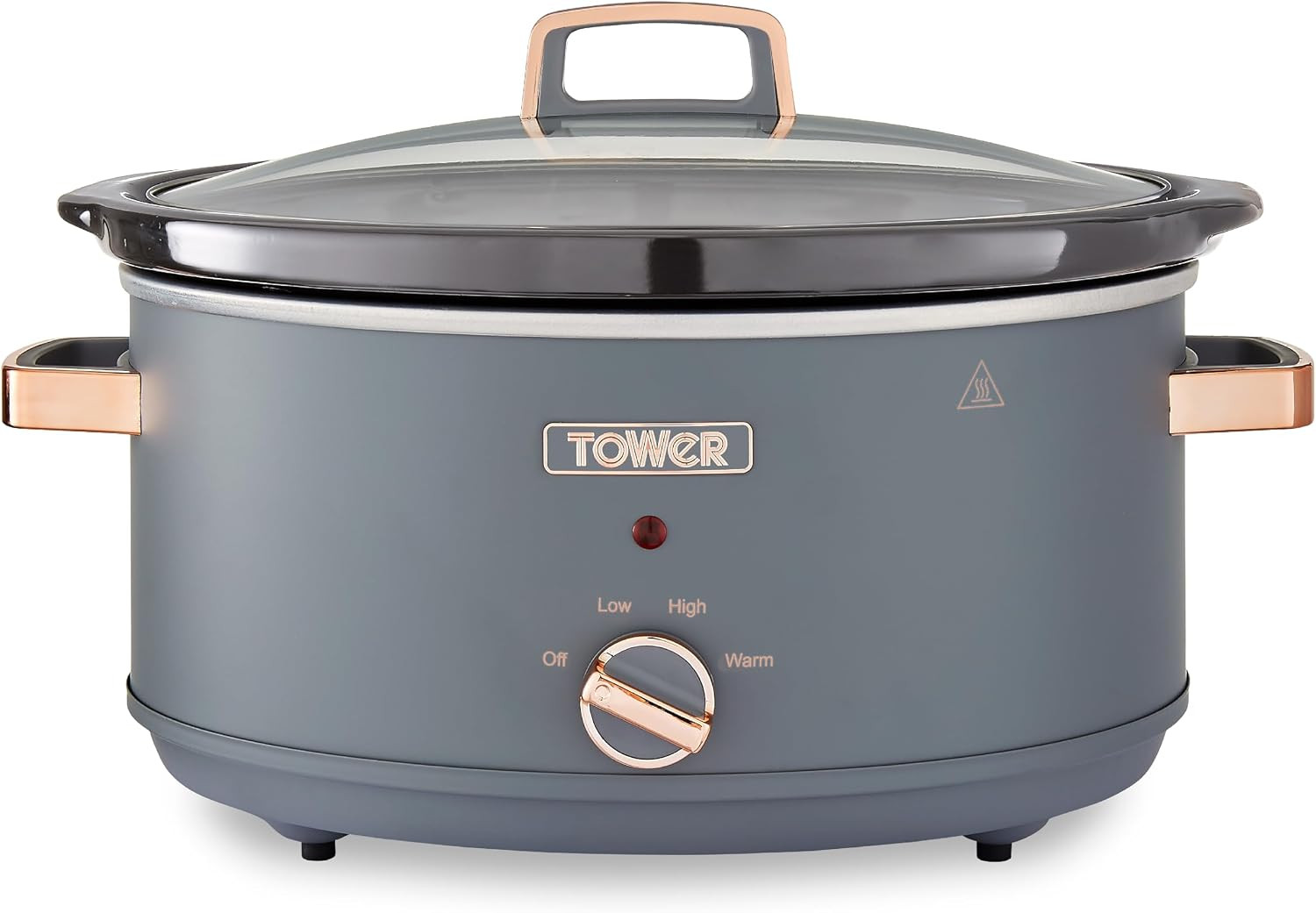 Tower Cavaletto 6.5 Litre Slow Cooker with 3 Heat Settings, Cool Touch Handles,