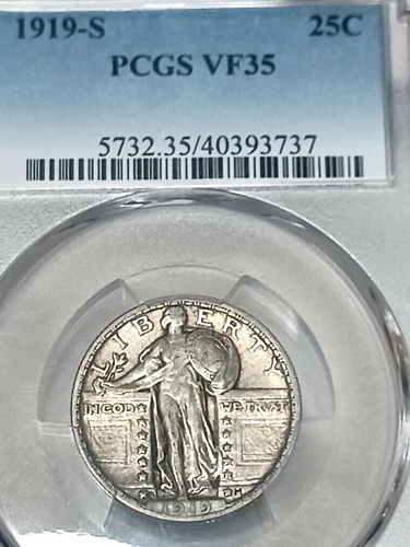 1919-S Standing Liberty Quarter — photo from the most recent tracked eBay sale