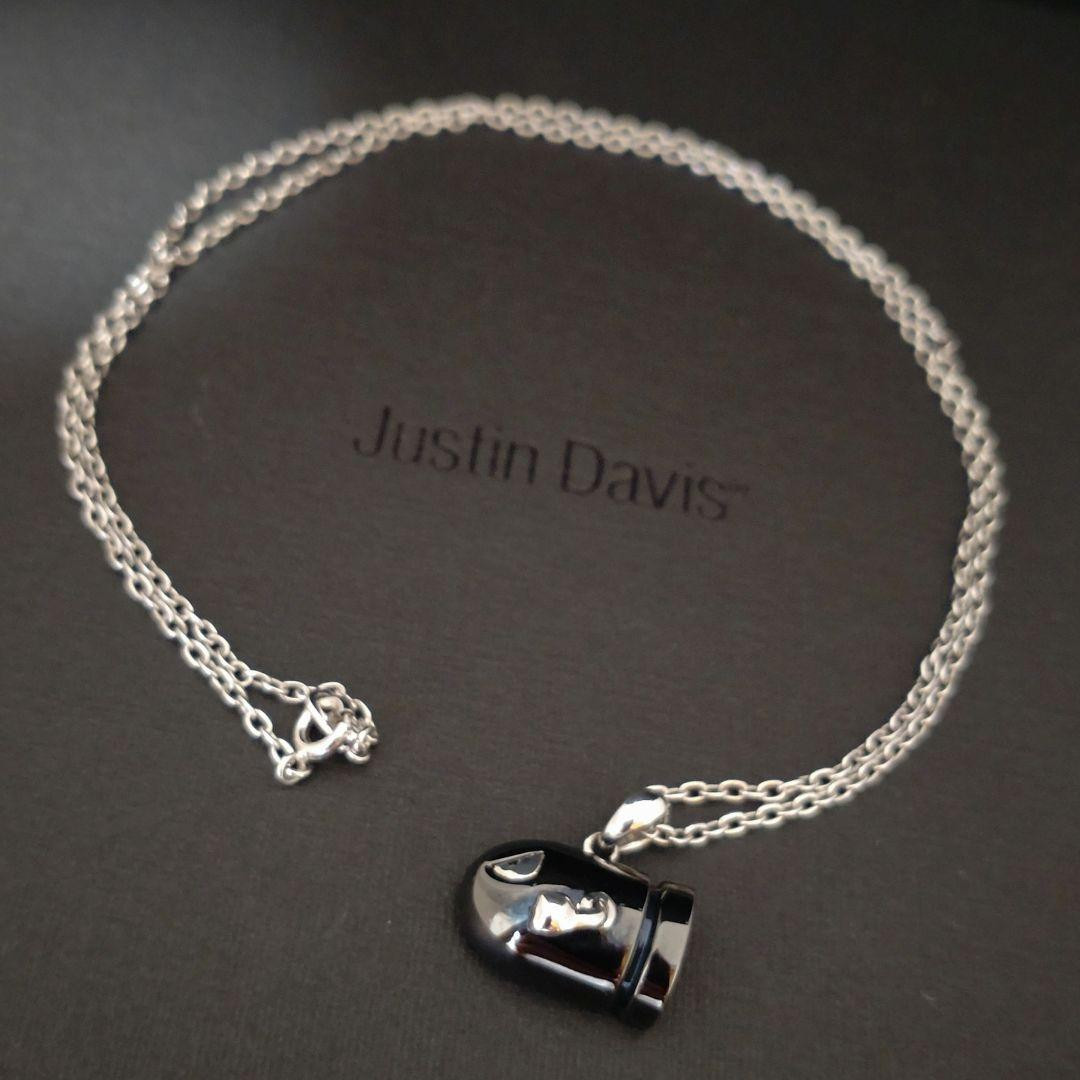 Justin Davis Super Mario Bullet Bill Necklace Silver Black