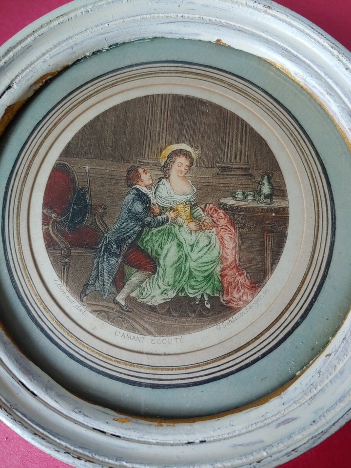 Schlumberger Framed Set Shabby Chic Wall Decor Art Print Colour Gravure