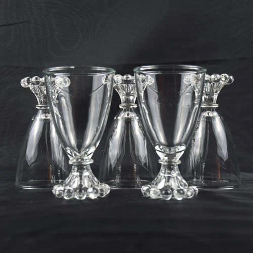 (5) Anchor Hocking BERWICK-BOOPIE-CLEAR Juice/Wine Glasses, 4 1/2", Ball Design